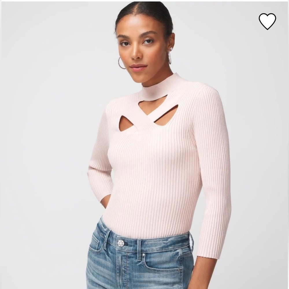 White House Black Market Pink Sweater